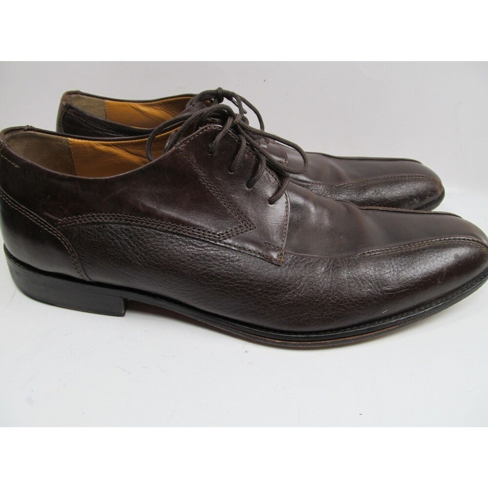 Johnston & Murphy Leather Oxford Bicycle toe Brown Mens US size 11.5 M